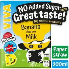 Viva Banana Milkshake Cartons 27 x 200ml