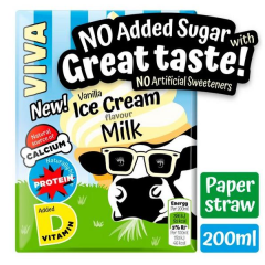 Viva Ice Cream Milkshake Cartons 27 x 200ml