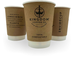 8oz KC Double Wall Compostable Cups 1 x 500