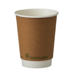 12oz Kraft Double Wall Compostable Cups 1 x 500
