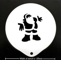Coffee Art - Father Christmas Stencil