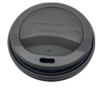 Black Lids 12/16oz 1 x 1000 Premium Compostable