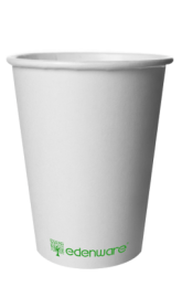 12oz White Single Wall Compostable Cups 1 x 1000