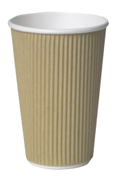 16oz Triple Wall Kraft Ripple Cups 1 x 500