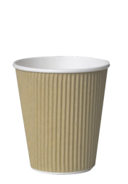 8oz Triple Wall Kraft Ripple Cups 1 x 500