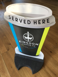 Eco Flex Cup Pavement Sign (w)52x(h)96cm 