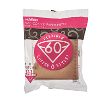 Hario V60 Paper Filter 01 Dripper 1 x 100 - Unbleached