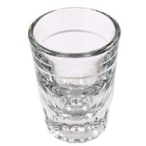 Shot Glass White Lined (2oz)