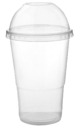 rPET Smoothie Cups & Lids  Made with a minimum 30% recycled content