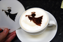 Coffee Art - Angel Stencil