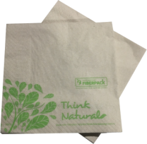 1 x 50 100% Recycled 33cm 2-Ply Brown Napkins