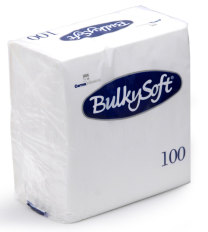 33cm Bulky Soft 2-Ply White Napkins 1 x 100