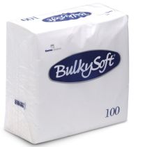 40cm Bulky Soft 2-Ply White Napkins 1 x 100