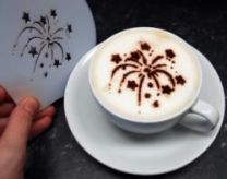 Coffee Art - Fireworks Stencil