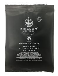 Pura Vida Fairtrade Coffee in a Bag Pillow Pack Filter 50 x 50g