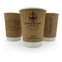 8oz KC Double Wall Compostable Cups 1 x 500