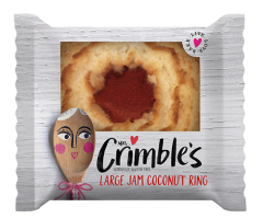 Mrs Crimble's Gluten Free Large Jam Coconut Ring 1 x 24