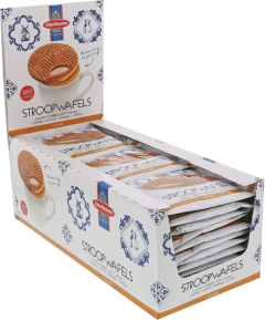 Daelmans Caramel Jumbo Waffle Display Box 1 x 24