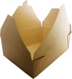 Small Deli Box Sleeve of 50 (Fold Top, Kraft, 800ml)